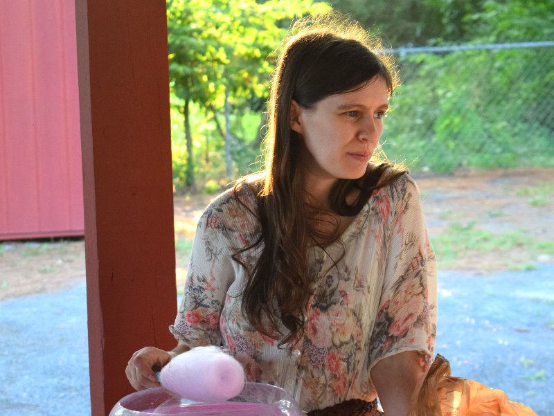 Amber, making cotton candy