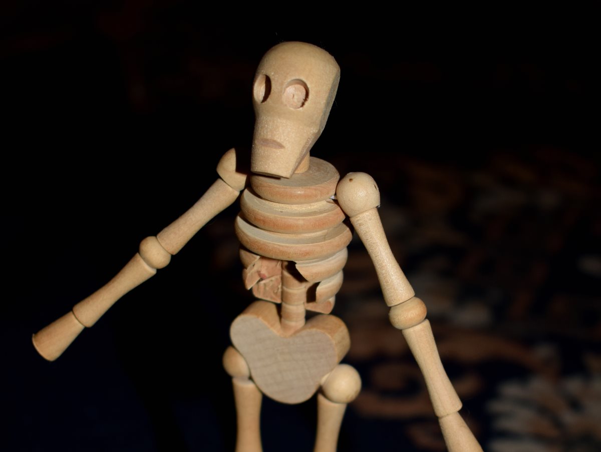 Wooden skeleton