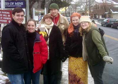 Jerame, Ann, Jenni, her boy, Dives Dives, and Emily